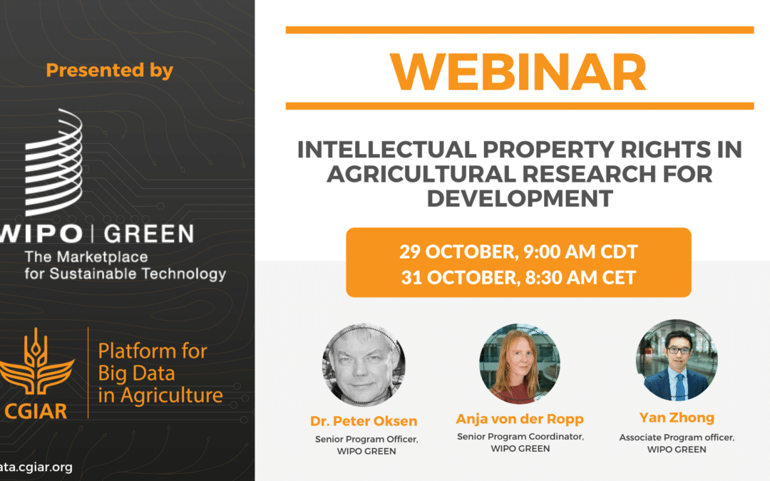 Webinar – Intellectual Property Rights in Agricultural Research for Development