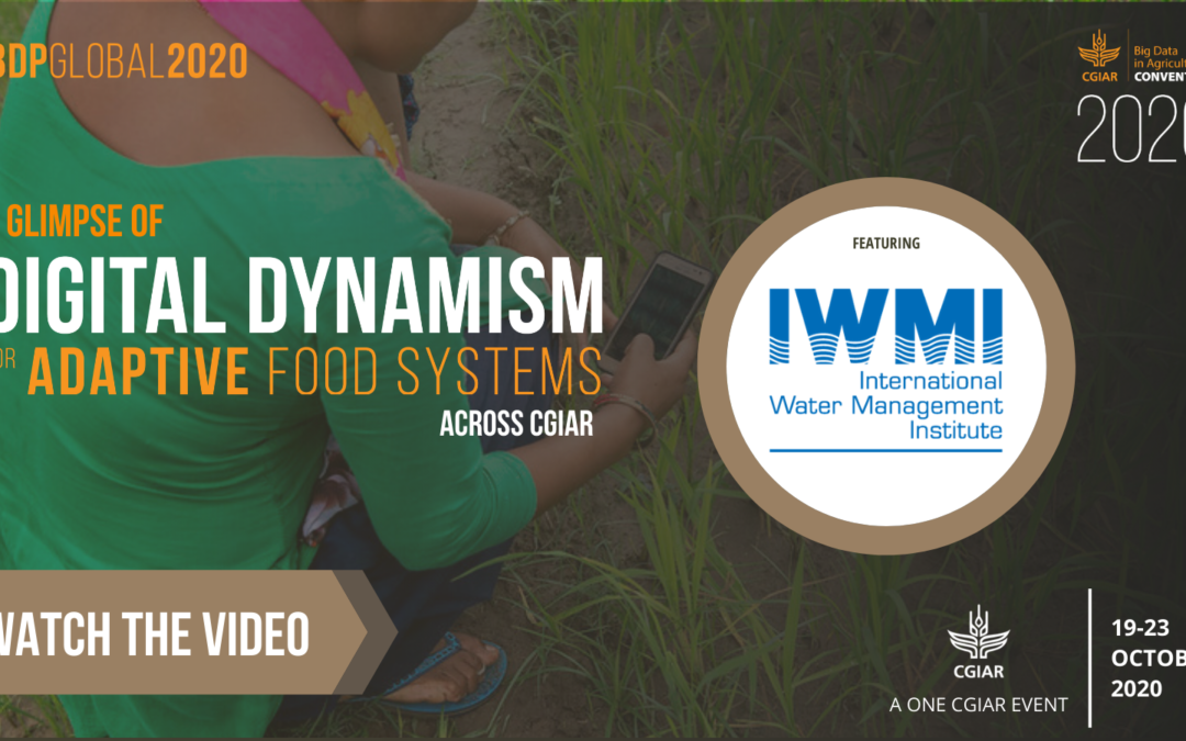 A glimpse of Digital Dynamism for Adaptive Food Systems across CGIAR: IWMI