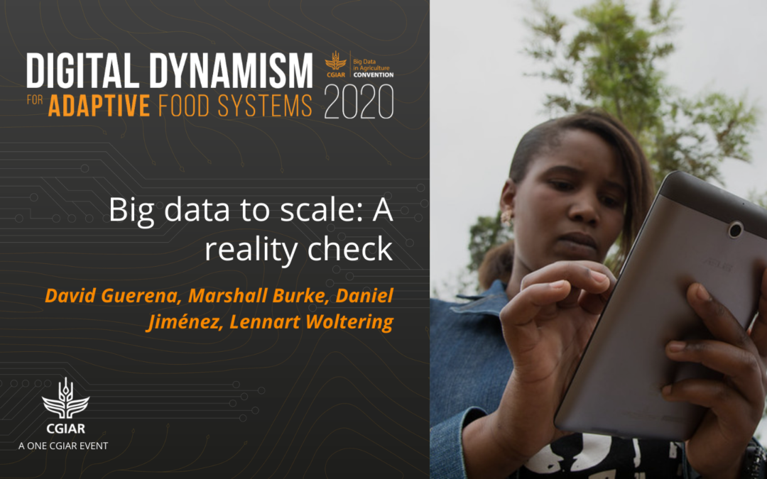 2020 Convention session – Big data to scale: A reality check