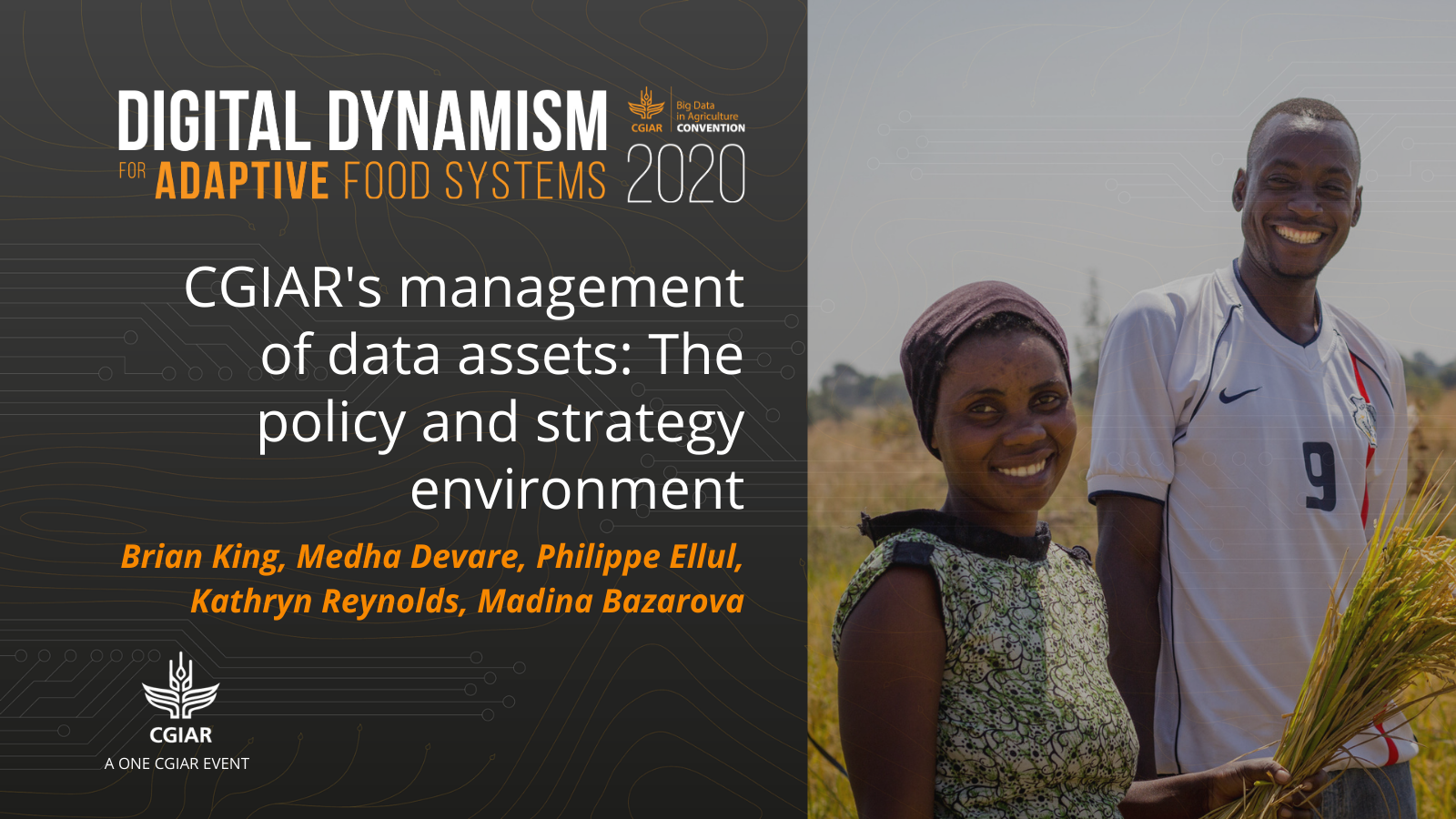 2020 Convention session - CGIAR's management of data assets