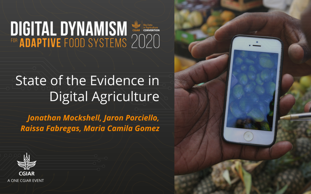 2020 Convention session – State of the Evidence in Digital Agriculture