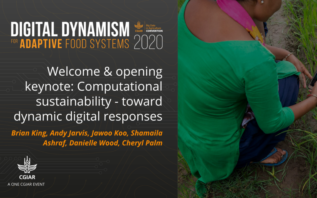 2020 Convention session – Welcome & Opening Keynote: Computational sustainability